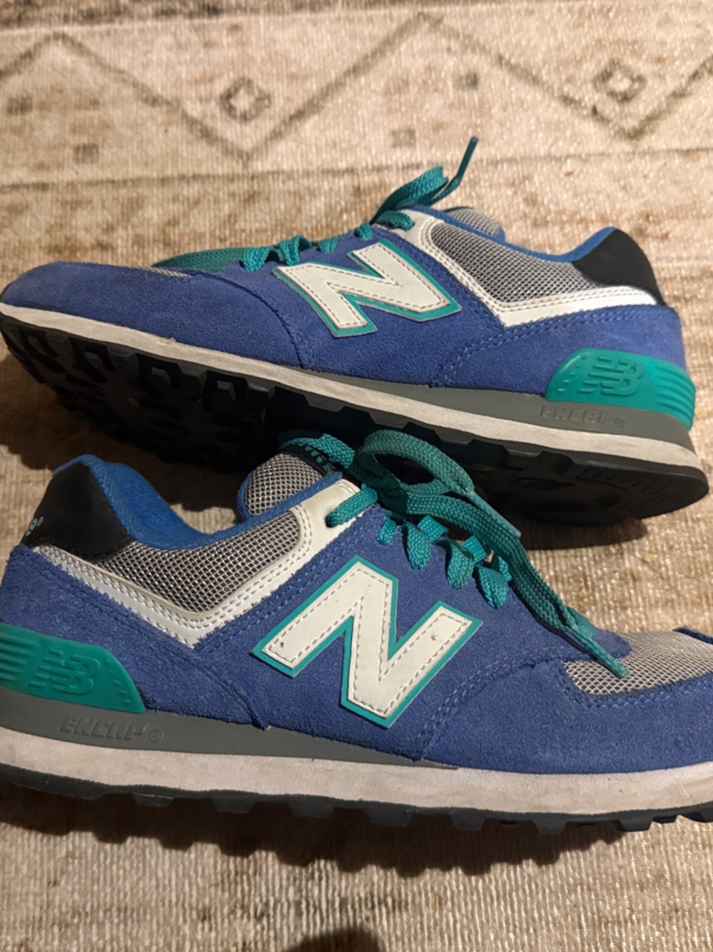 New Balance Kids Blue with Teal Accent Sneakers